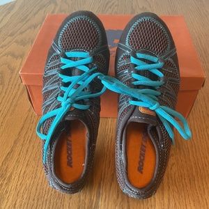 Womens Rocket Dog Sneakers, Size 9, Brown and Teal